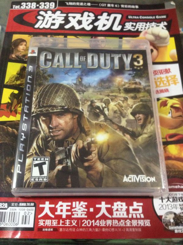 PS3 COD3 使命召唤3 美版 初版