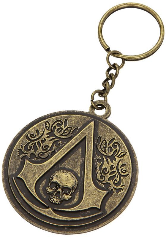 刺客信条：黑旗 - 圆形金属雕刻钥匙链